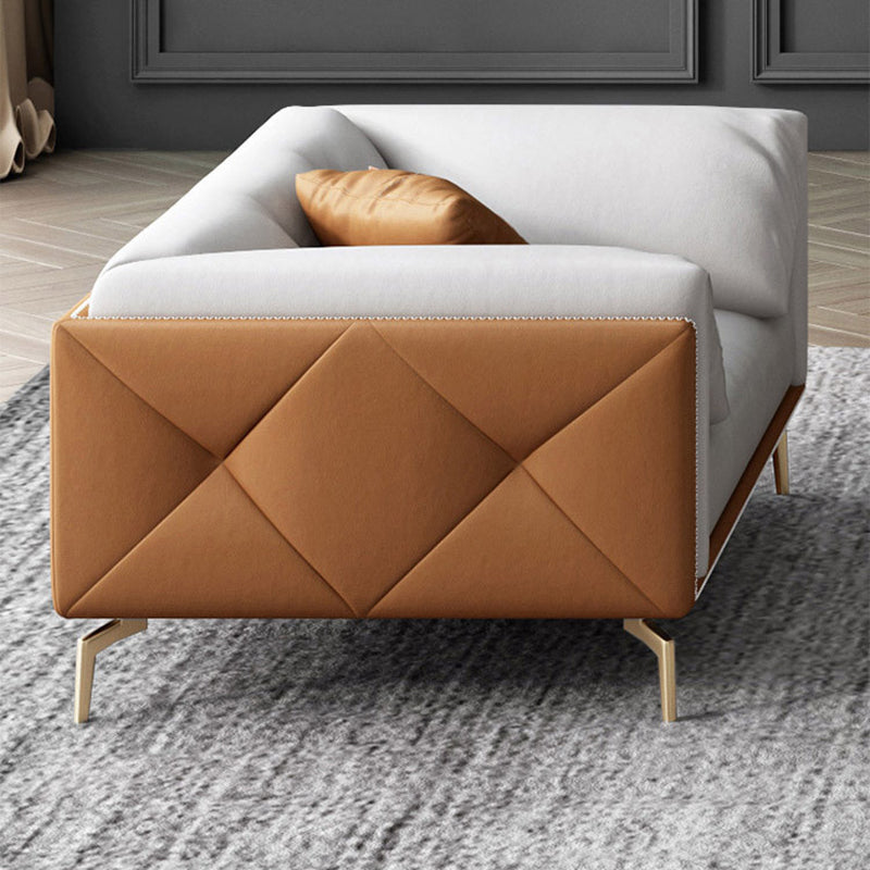 現代的な本物の革枕トップアームソファクッション標準ソファ