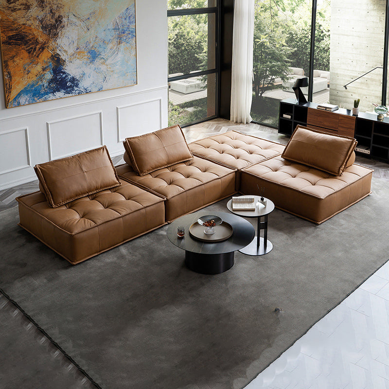 Echter Leder -armloser Sofa -Sofa für armlose Sofa für Wohnung