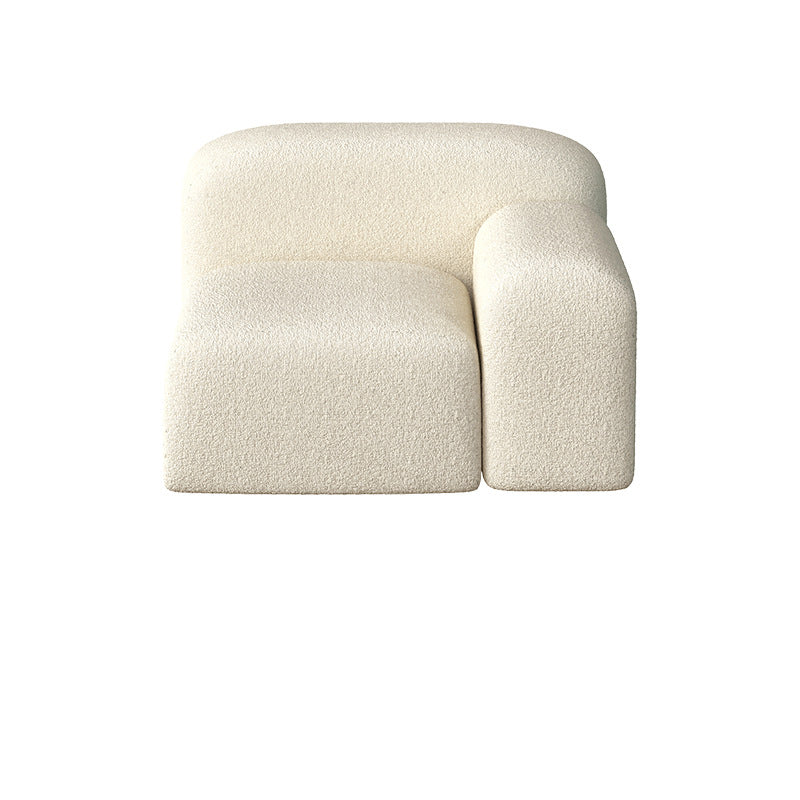 Zeitgenössischer Stil Stationärer Sofa Wolle gerolltes Armsofa in Weiß