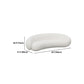 Contemporary White Curved Sofa 29.52" High Sloped Armed Sofa