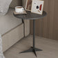 Modern Round Slate Side Table Pedestal Corner Table for Living Room