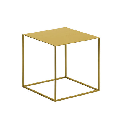 Mesa de mesa de hierro de 15.7 pulgadas de ancho marco cuadrado cuadrado de mesa lateral simple