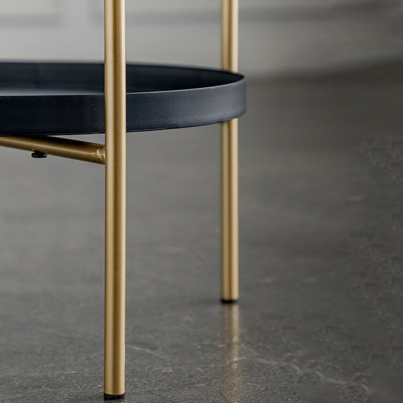 Metal Oval End Table Mid-Century Tray Top Corner Table for Living Room Clearhalo 'Coffee & Accent Tables' 'End & Side Tables' 'end_side_tables' 'furn' 'furn_end_side_tables' 'Furniture' 'Living Room Furniture' 6100165