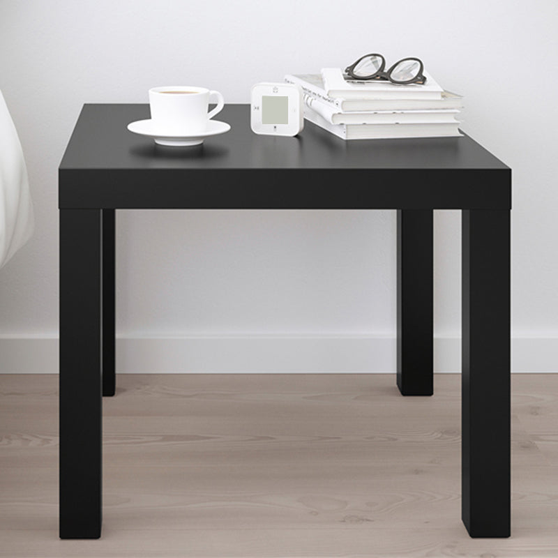 Contemporary Square Side End Table Wood 4 Legs End Slide Table 20"L x 20"W x 18"H Black 1 Clearhalo 'Coffee & Accent Tables' 'End & Side Tables' 'end_side_tables' 'furn' 'furn_end_side_tables' 'Furniture' 'Living Room Furniture' 6100180
