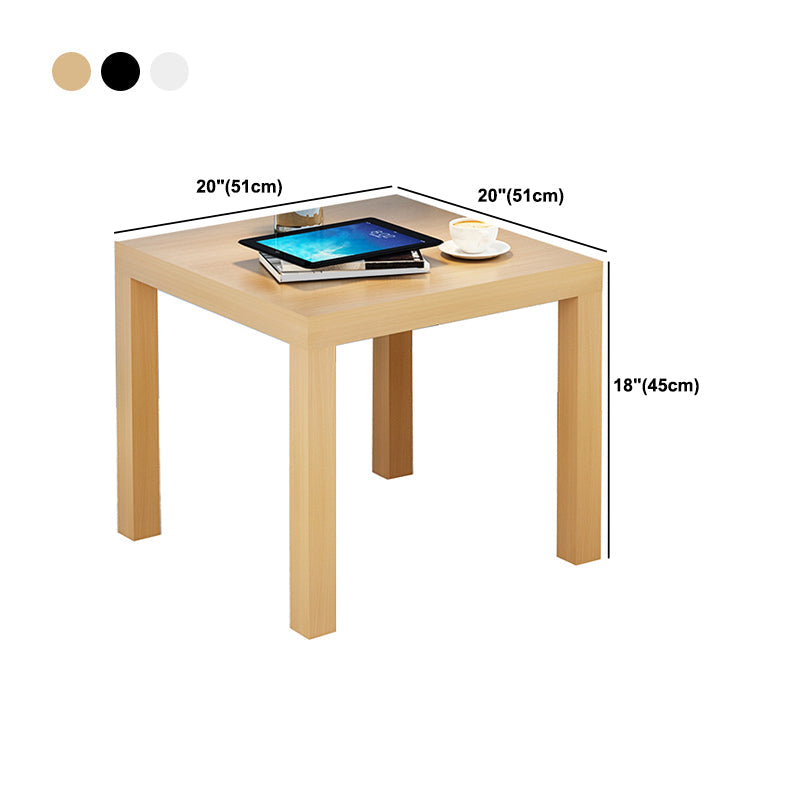 Contemporary Square Side End Table Wood 4 Legs End Slide Table Clearhalo 'Coffee & Accent Tables' 'End & Side Tables' 'end_side_tables' 'furn' 'furn_end_side_tables' 'Furniture' 'Living Room Furniture' 6100193