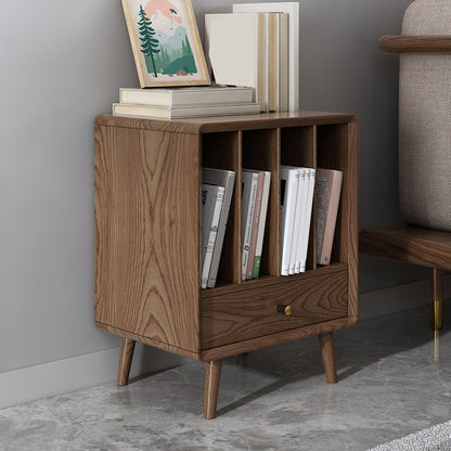 Solid Wood 3 Legs End Table Modernistic Rectangular Side Table