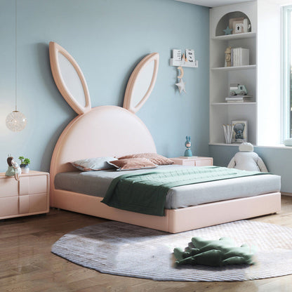 84.65 inch Wide Contemporary Bed Frame Pine Wood Bed with Headboard