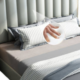 84.65 inch Wide Contemporary Standard Bed Solid Wood Bed with Headboard Clearhalo 'Bedroom Furniture' 'Beds' 'furn' 'furn_beds' 'Furniture' 6100340