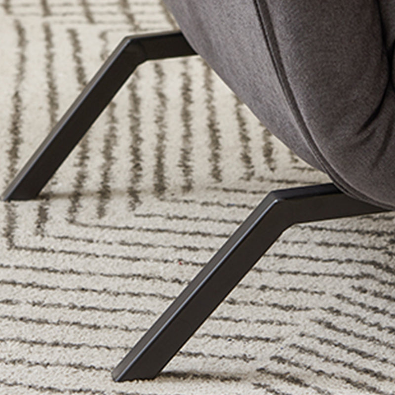 30.11" Wide Velvet Convertible Chair Armless Chair with Removable Cushions