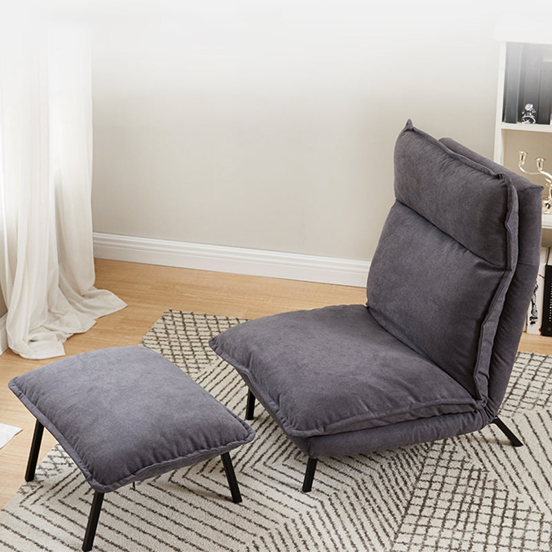 30.11" Wide Velvet Convertible Chair Armless Chair with Removable Cushions