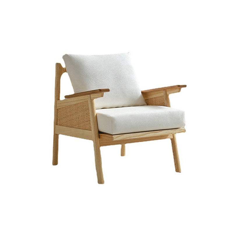 Sedia a braccio di velluto largo 29,92 "braccia in legno massiccio incluso la sedia per la camera da letto