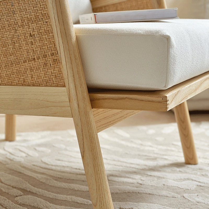 Sedia a braccio di velluto largo 29,92 "braccia in legno massiccio incluso la sedia per la camera da letto