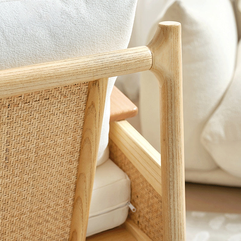 Sedia a braccio di velluto largo 29,92 "braccia in legno massiccio incluso la sedia per la camera da letto