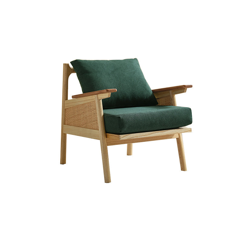 Sedia a braccio di velluto largo 29,92 "braccia in legno massiccio incluso la sedia per la camera da letto