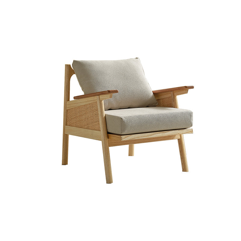 Sedia a braccio di velluto largo 29,92 "braccia in legno massiccio incluso la sedia per la camera da letto