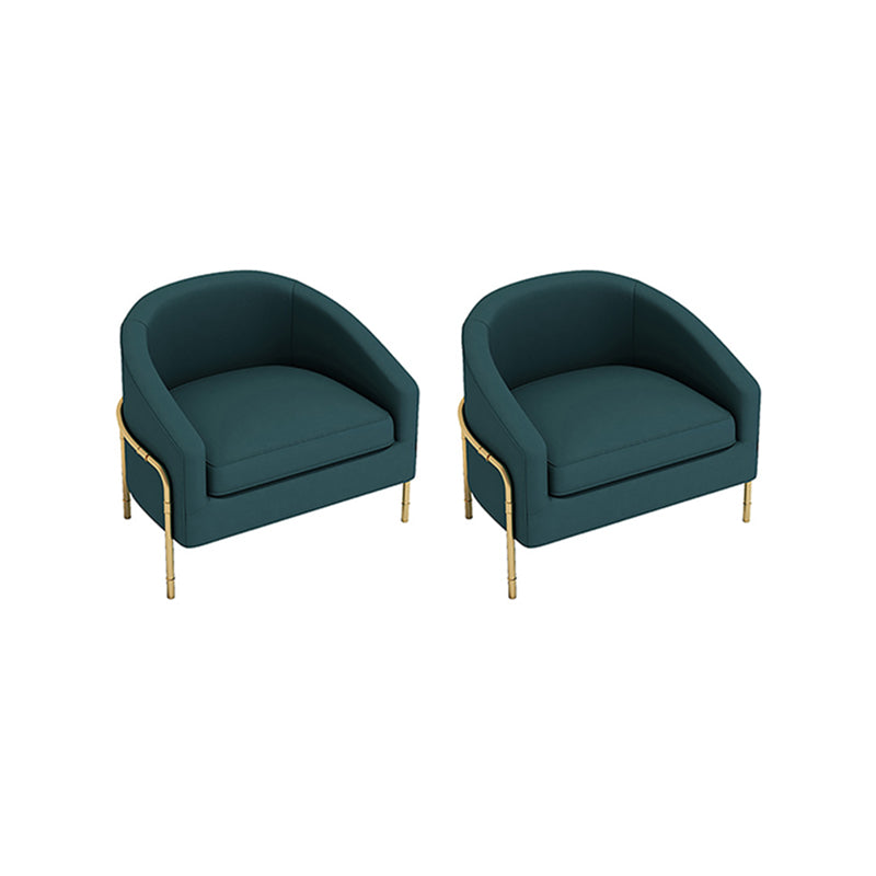 23.62" Wide Linen Barrel Chair Arms Included Barrel Accent Chair with Basic Four Leg Blackish Green 2 Piece Set Clearhalo 'Accent Chairs' 'accent_chairs' 'Chairs & Seating' 'furn' 'furn_accent_chairs' 'Furniture' 'Living Room Furniture' 6100406