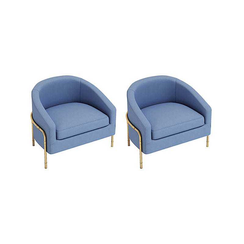 23.62" Wide Linen Barrel Chair Arms Included Barrel Accent Chair with Basic Four Leg Blue 2 Piece Set Clearhalo 'Accent Chairs' 'accent_chairs' 'Chairs & Seating' 'furn' 'furn_accent_chairs' 'Furniture' 'Living Room Furniture' 6100409