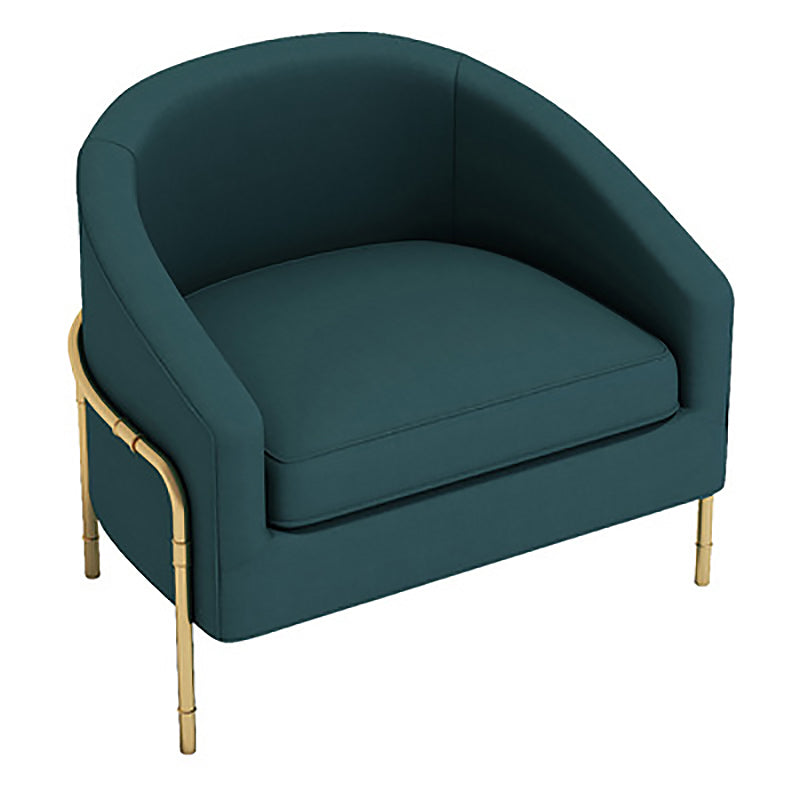 23.62" Wide Linen Barrel Chair Arms Included Barrel Accent Chair with Basic Four Leg Blackish Green 1 Piece Clearhalo 'Accent Chairs' 'accent_chairs' 'Chairs & Seating' 'furn' 'furn_accent_chairs' 'Furniture' 'Living Room Furniture' 6100418