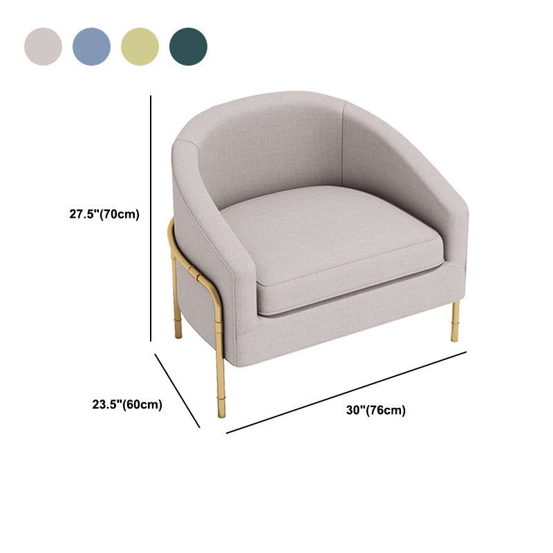 23.62" Wide Linen Barrel Chair Arms Included Barrel Accent Chair with Basic Four Leg Clearhalo 'Accent Chairs' 'accent_chairs' 'Chairs & Seating' 'furn' 'furn_accent_chairs' 'Furniture' 'Living Room Furniture' 6100421