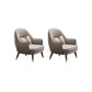 Velvet Accent Armchair 21.65" Wide Arms Included Chair for Living Room Grey 2 Piece Set Clearhalo 'Accent Chairs' 'accent_chairs' 'Chairs & Seating' 'furn' 'furn_accent_chairs' 'Furniture' 'Living Room Furniture' 6100443