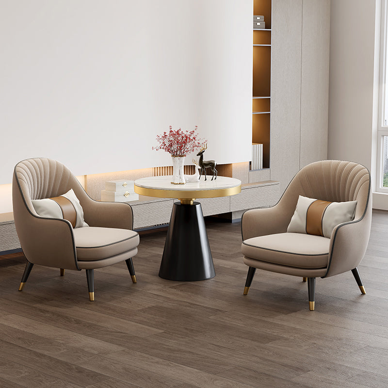 Velvet Accent Armchair 21.65" Wide Arms Included Chair for Living Room Clearhalo 'Accent Chairs' 'accent_chairs' 'Chairs & Seating' 'furn' 'furn_accent_chairs' 'Furniture' 'Living Room Furniture' 6100447