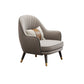 Velvet Accent Armchair 21.65" Wide Arms Included Chair for Living Room Grey 1 Piece Clearhalo 'Accent Chairs' 'accent_chairs' 'Chairs & Seating' 'furn' 'furn_accent_chairs' 'Furniture' 'Living Room Furniture' 6100449