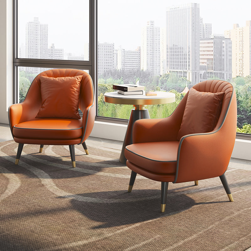 Velvet Accent Armchair 21.65" Wide Arms Included Chair for Living Room Clearhalo 'Accent Chairs' 'accent_chairs' 'Chairs & Seating' 'furn' 'furn_accent_chairs' 'Furniture' 'Living Room Furniture' 6100456