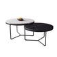 Round Slate Coffee Table Minimalist Coffee Table for Living Room
