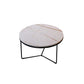 Round Slate Coffee Table Minimalist Coffee Table for Living Room