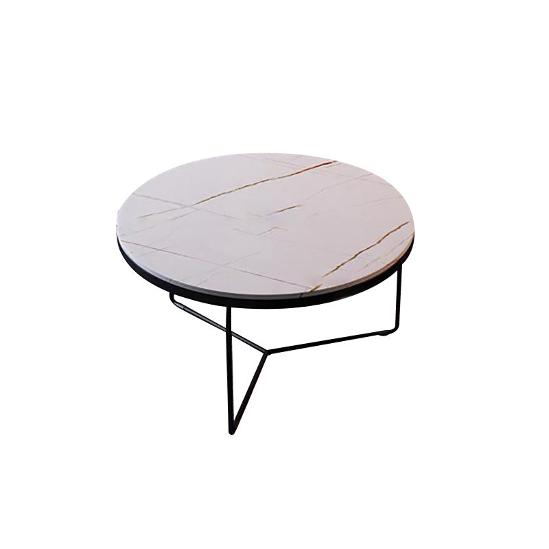 Round Slate Coffee Table Minimalist Coffee Table for Living Room