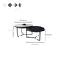 Round Slate Coffee Table Minimalist Coffee Table for Living Room