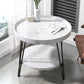 Open Shelf Tray Top Coffee Table Wood Round Coffee Table Minimalist