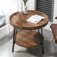 Open Shelf Tray Top Coffee Table Wood Round Coffee Table Minimalist