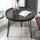Open Shelf Tray Top Coffee Table Wood Round Coffee Table Minimalist