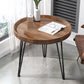 Open Shelf Tray Top Coffee Table Wood Round Coffee Table Minimalist