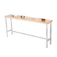 Table de salle à manger de bar en bois Table de cocktail industrielle à hauteur de bar avec base en métal