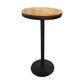 Table de salle à manger de bar en bois Table de cocktail industrielle à hauteur de bar avec base en métal