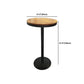 Table de salle à manger de bar en bois Table de cocktail industrielle à hauteur de bar avec base en métal