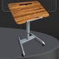Escritorio de oficina rectangular ajustable de altura escritorio de escritura de madera con ruedas colchas