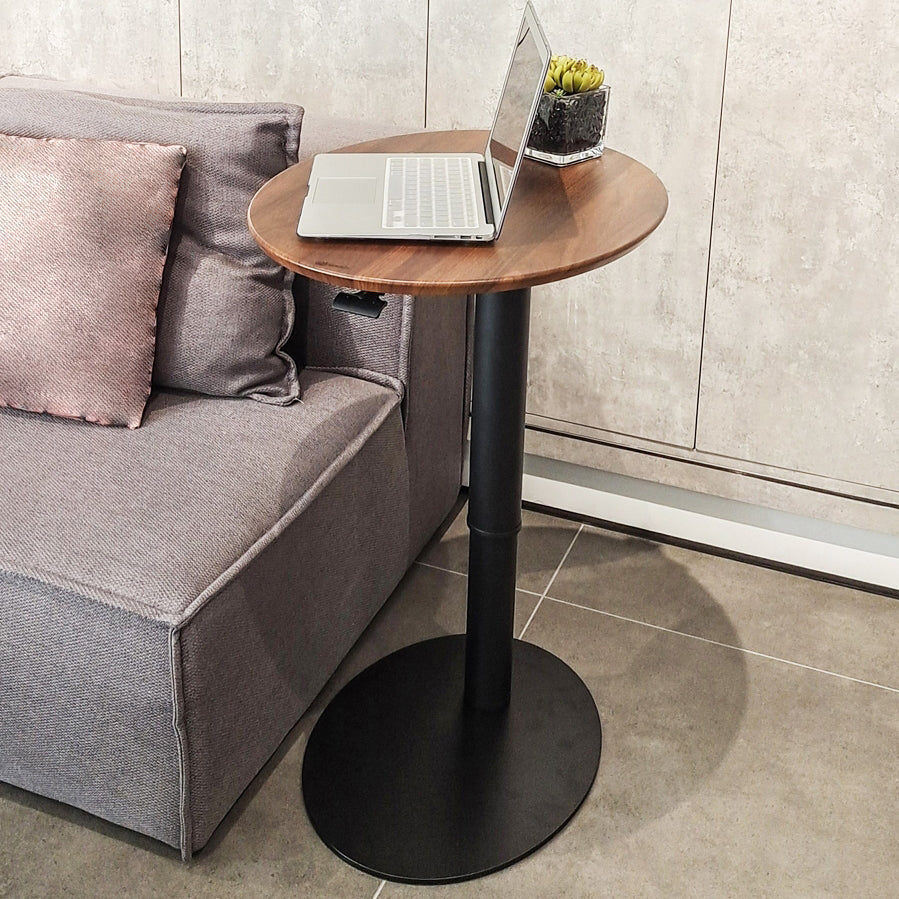 Hauteur de bureau ovale réglable bureau d'écriture en bois pour la maison