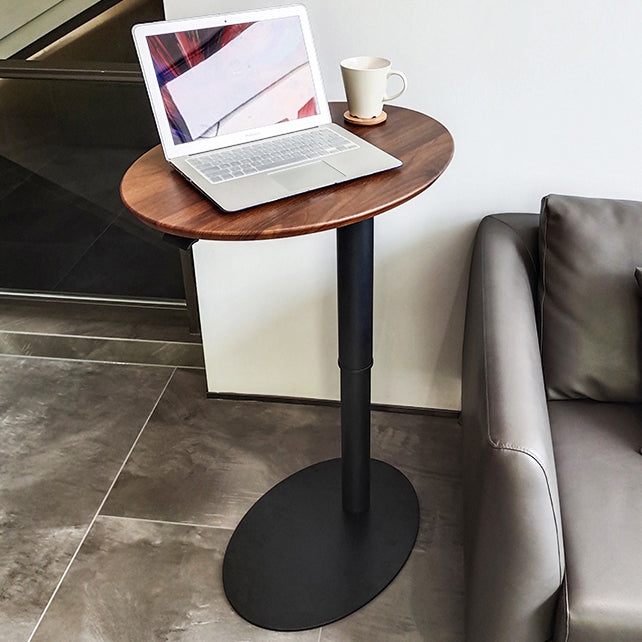 Hauteur de bureau ovale réglable bureau d'écriture en bois pour la maison