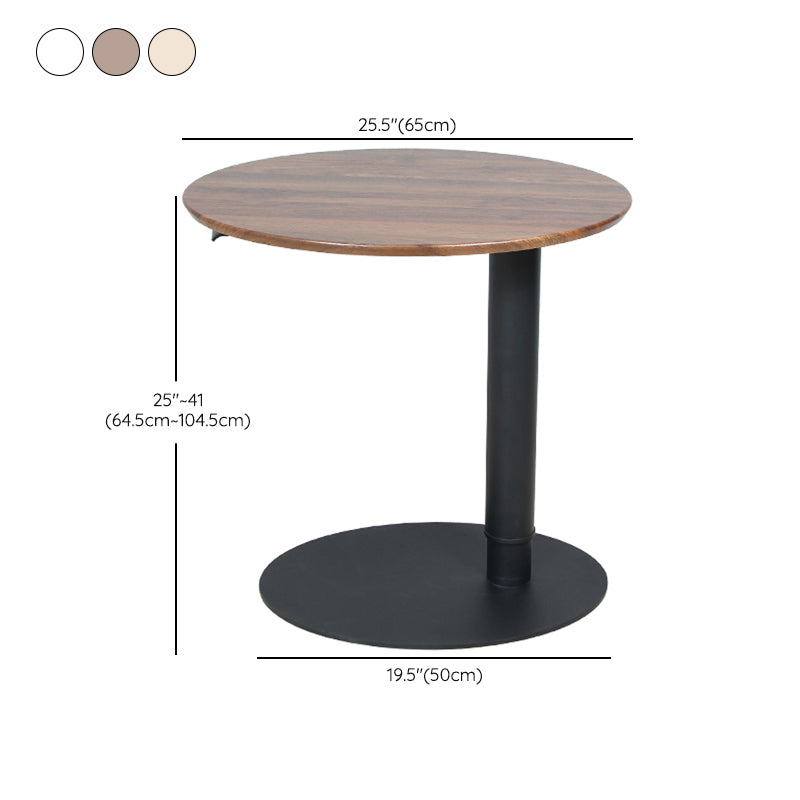 Hauteur de bureau ovale réglable bureau d'écriture en bois pour la maison