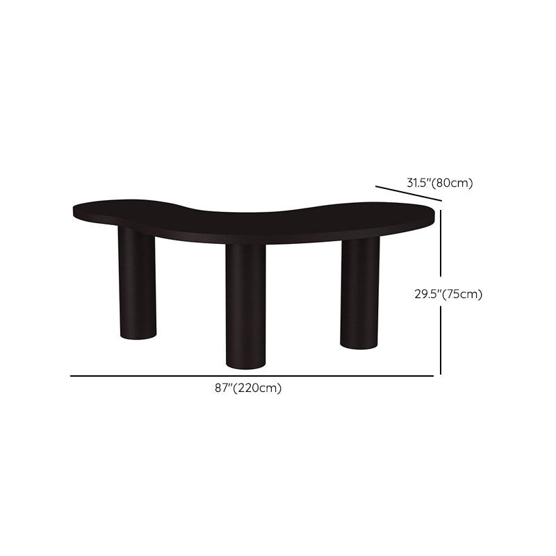 Black Industrial Writing Desk Wooden Office Desk Pine and Artificial Wood Clearhalo 'furn' 'furn_office_desk' 'Furniture' 'Office Desks' 'Office Furniture' 'office_desk' 6100846