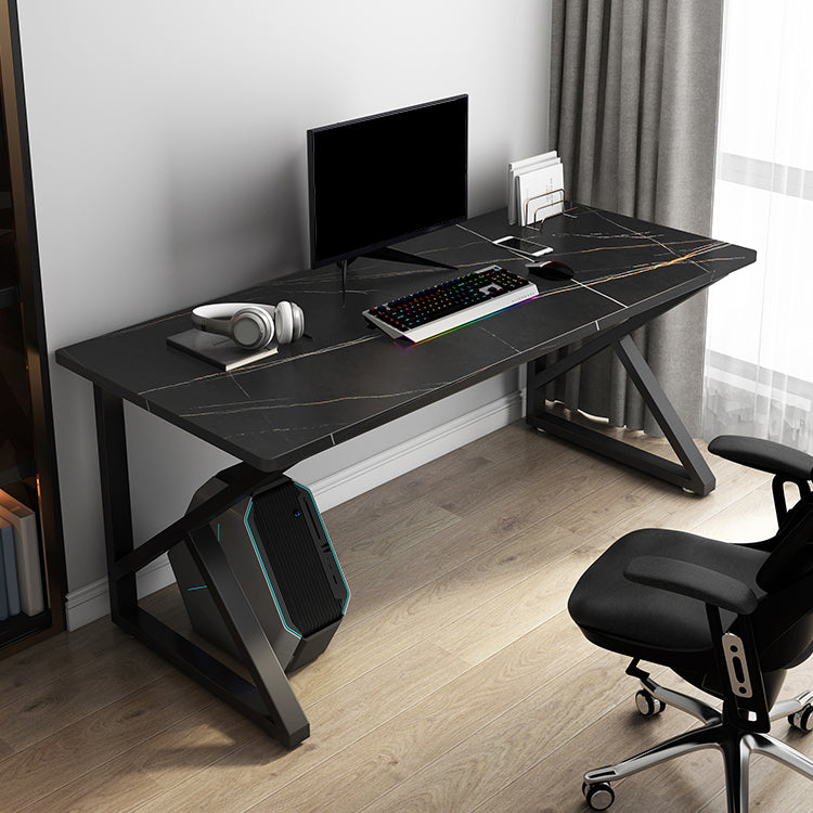 Escritorio de escritura rectangular moderno escritorio de oficina en casa con patas de metal