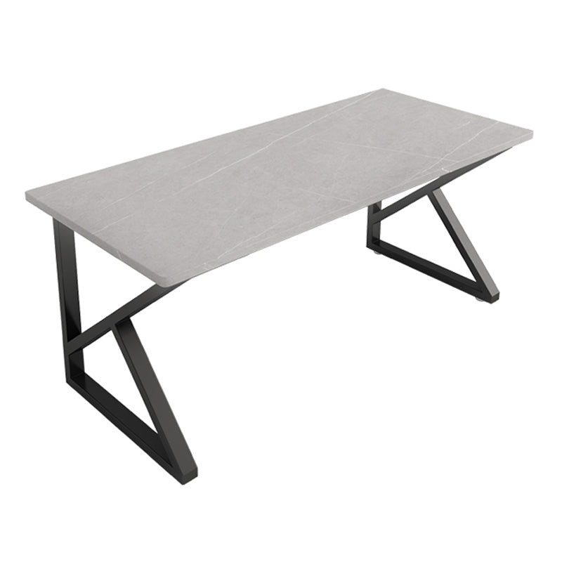 Escritorio de escritura rectangular moderno escritorio de oficina en casa con patas de metal