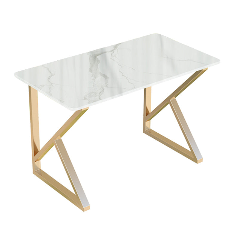 Escritorio de escritura rectangular moderno escritorio de oficina en casa con patas de metal