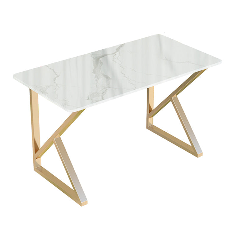 Escritorio de escritura rectangular moderno escritorio de oficina en casa con patas de metal