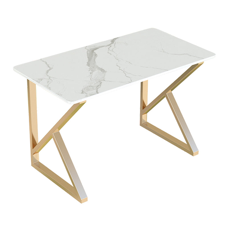 Escritorio de escritura rectangular moderno escritorio de oficina en casa con patas de metal