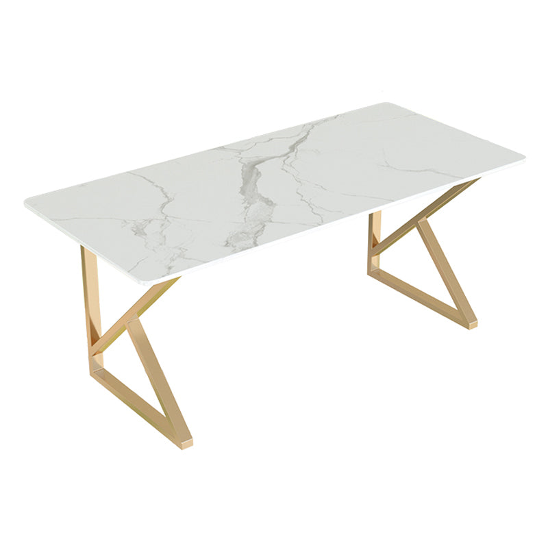 Escritorio de escritura rectangular moderno escritorio de oficina en casa con patas de metal