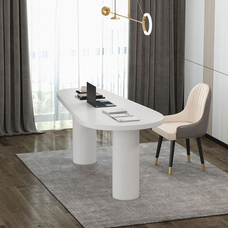 Scrivania in bianco e nero Scrivania da ufficio in legno di frassino industriale